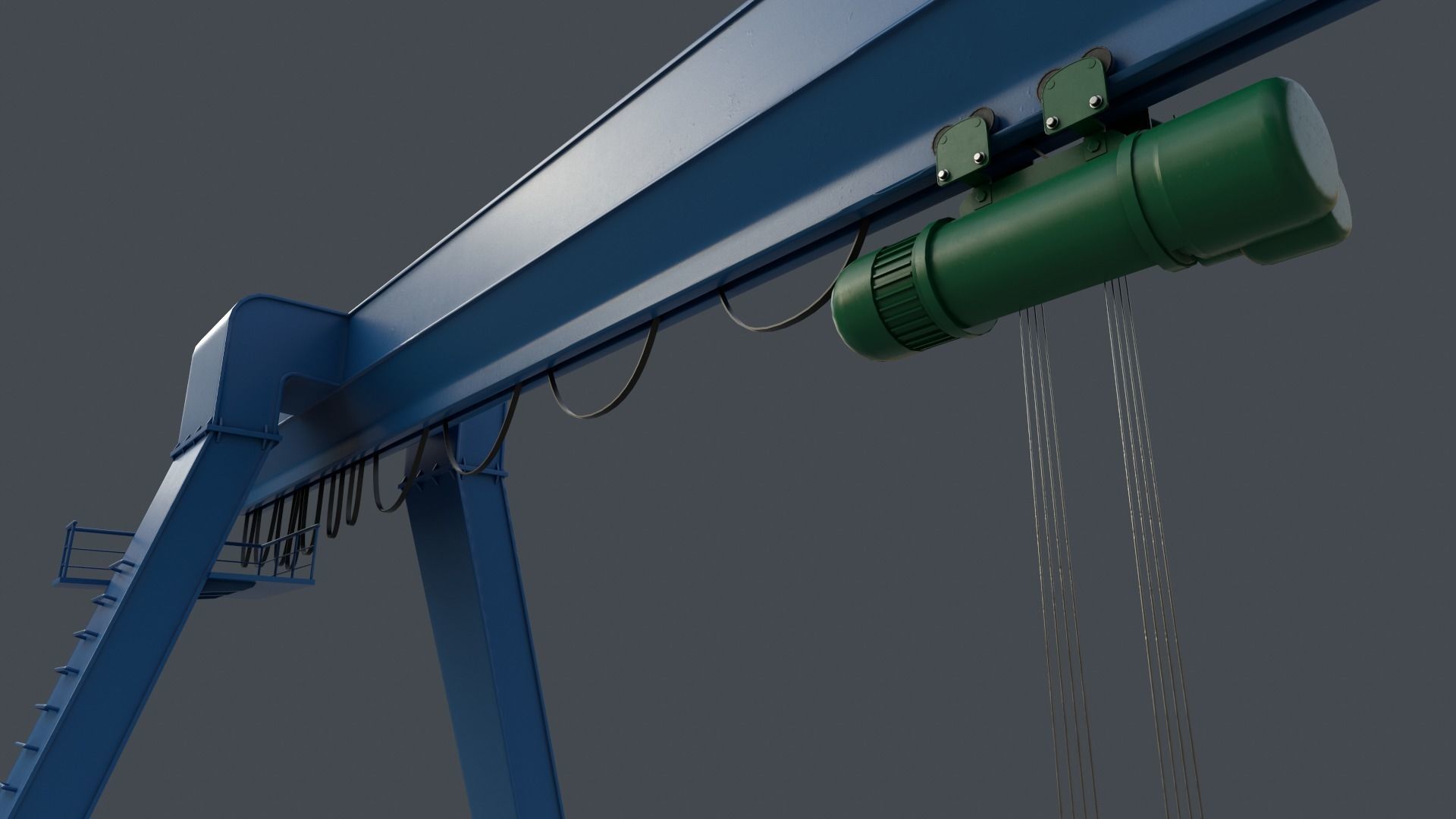 PBR Single Girder Gantry Crane V1 - Multi color Pack 3D Model Collection_63
