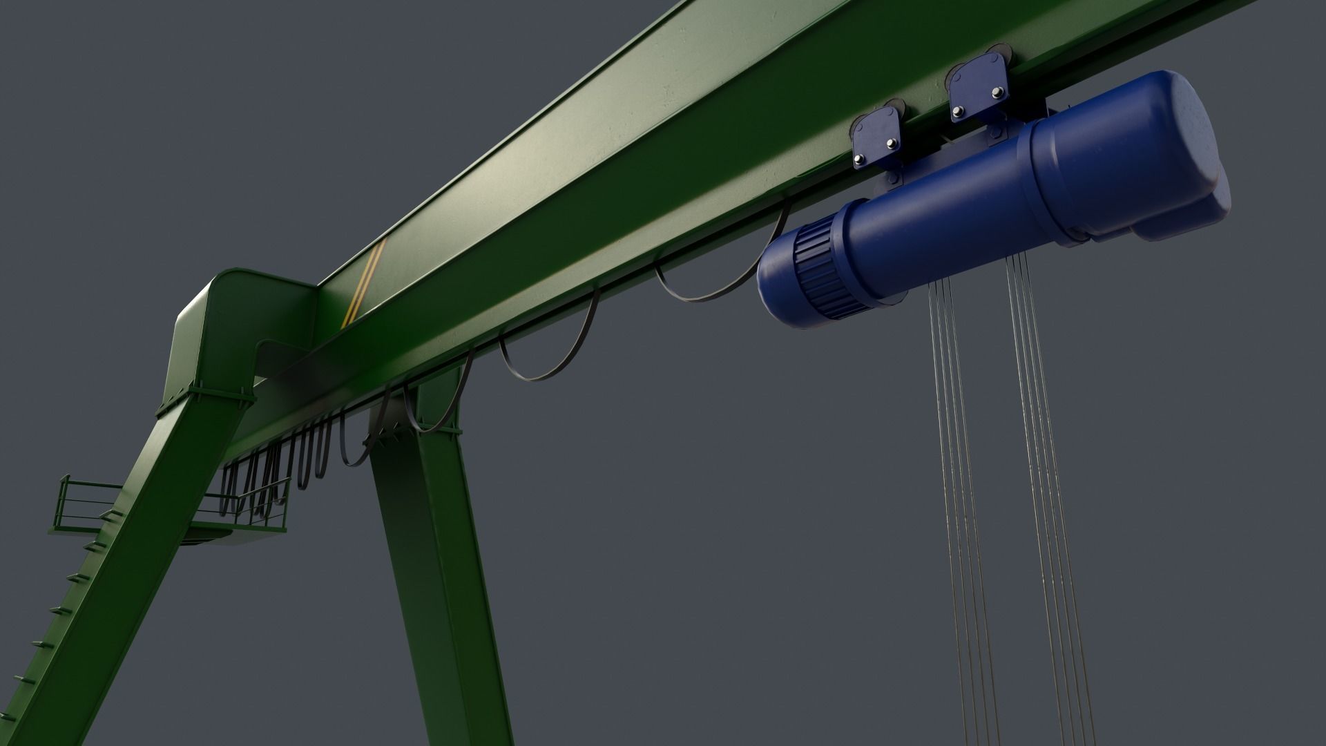 PBR Single Girder Gantry Crane V1 - Multi color Pack 3D Model Collection_54