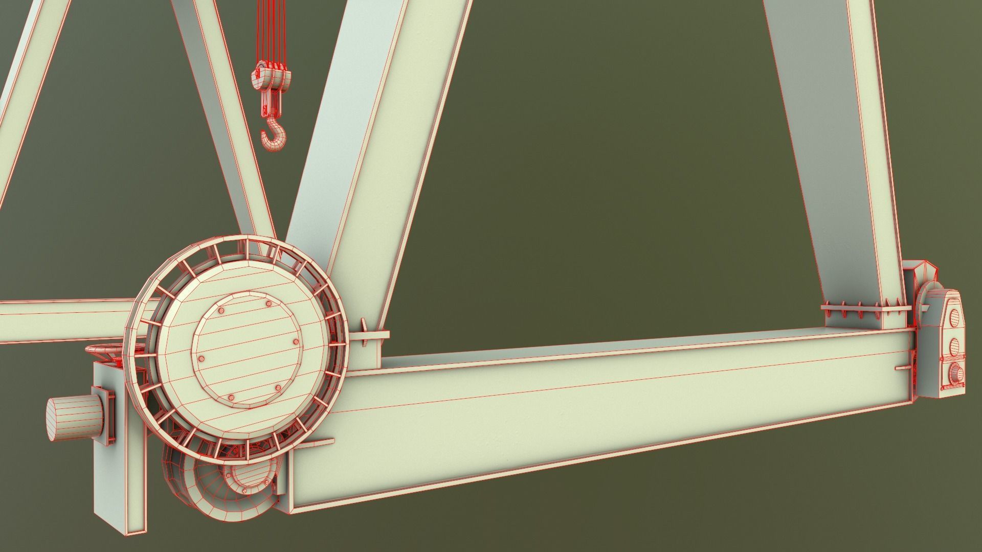 PBR Single Girder Gantry Crane V1 - Multi color Pack 3D Model Collection_115