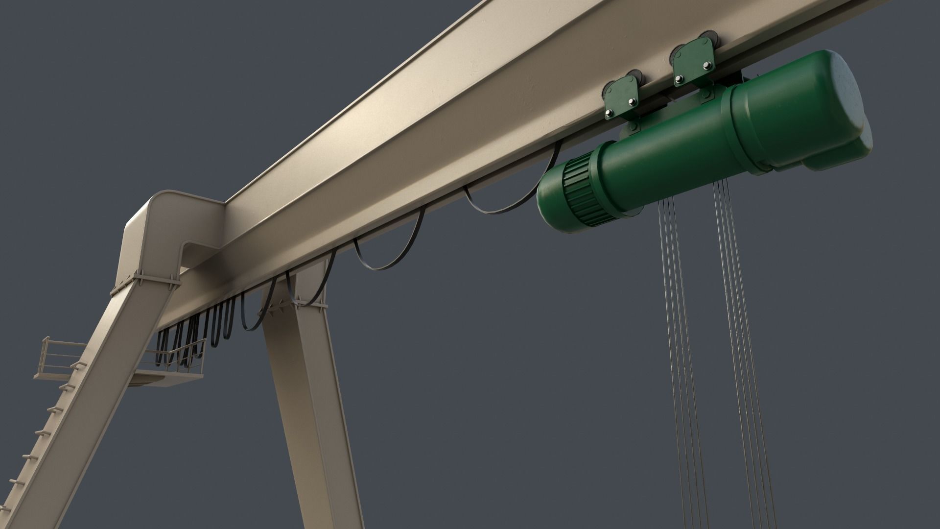 PBR Single Girder Gantry Crane V1 - Multi color Pack 3D Model Collection_53