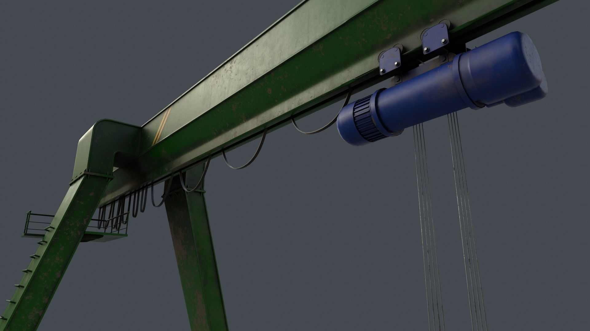 PBR Single Girder Gantry Crane V1 - Multi color Pack 3D Model Collection_60