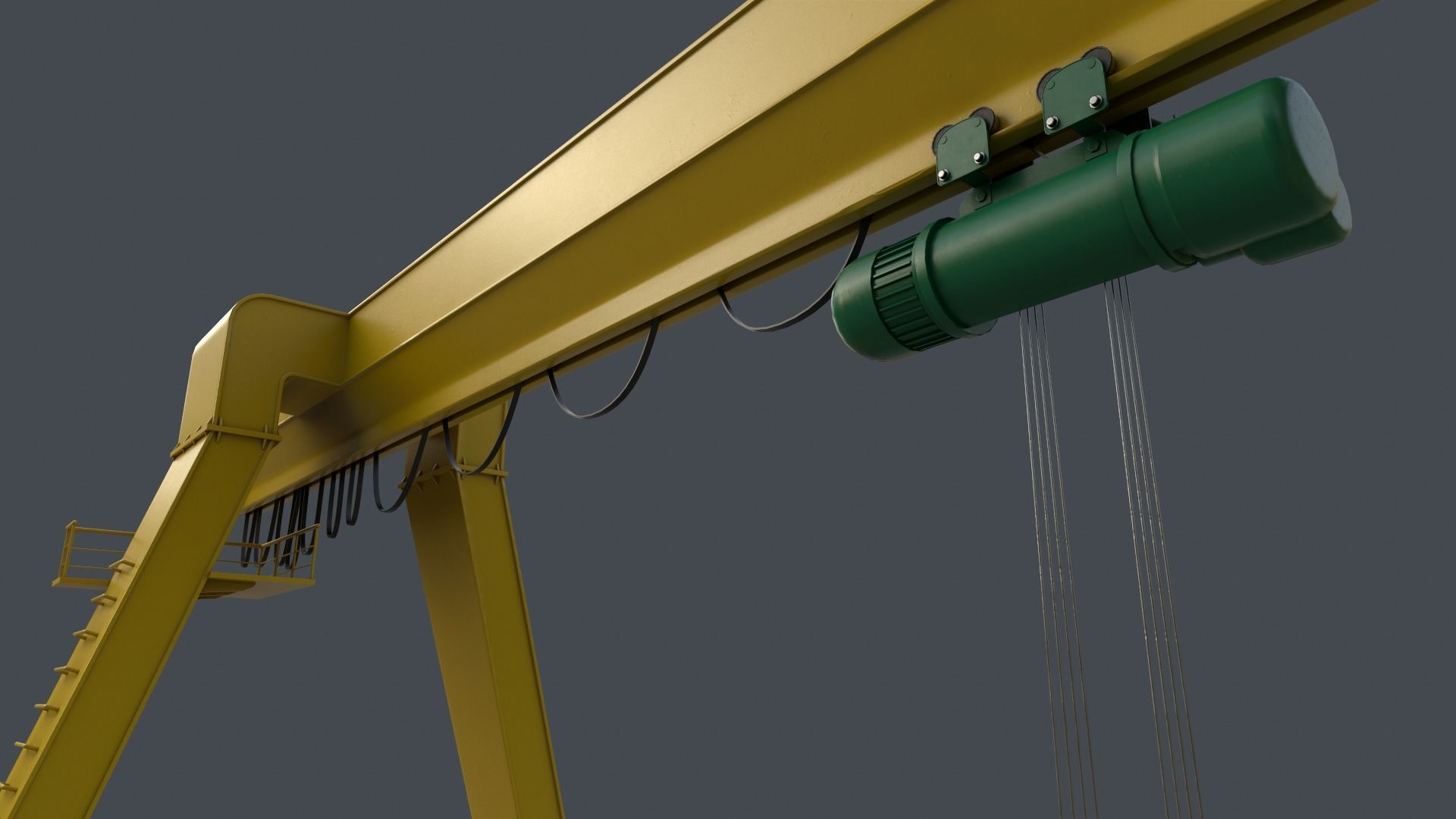 PBR Single Girder Gantry Crane V1 - Multi color Pack 3D Model Collection_64