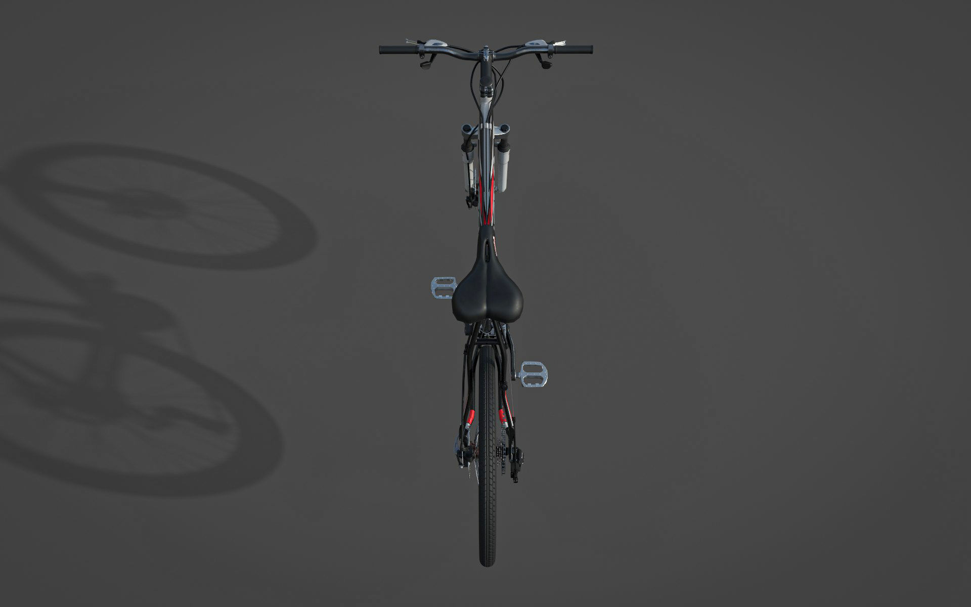 Bicycle mountain bike Low-poly 3D model_10