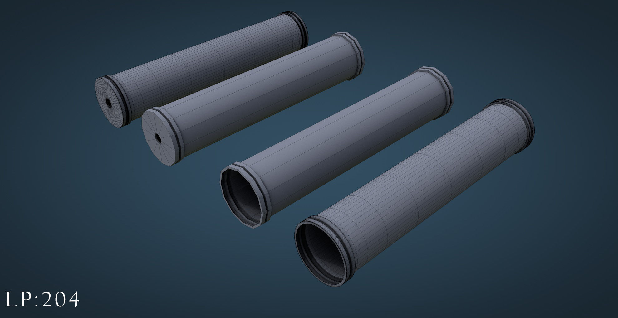 Bicycle mountain bike Low-poly 3D model_27