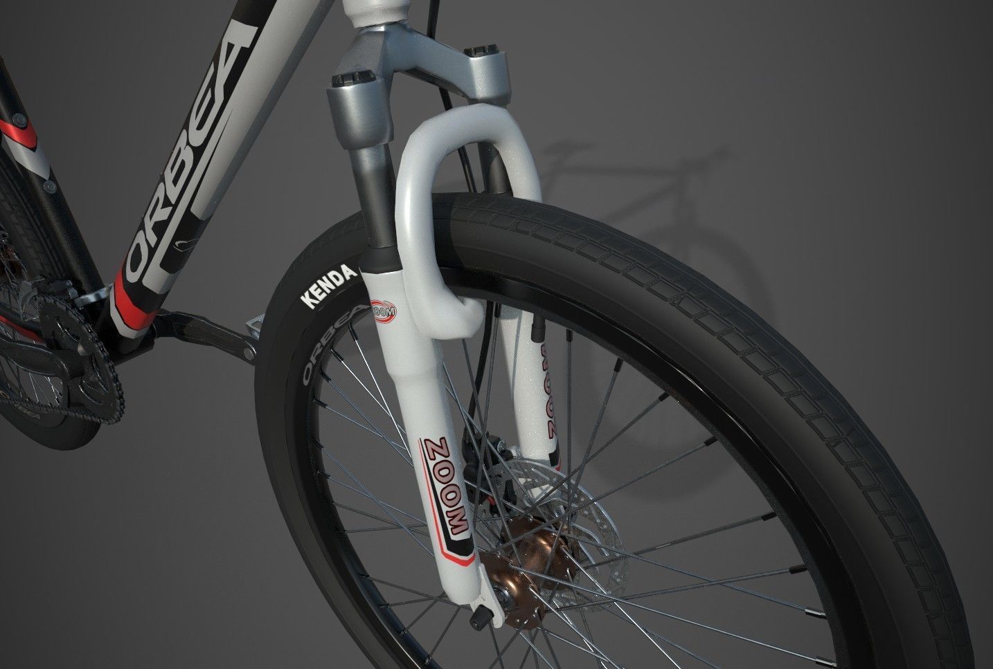 Bicycle mountain bike Low-poly 3D model_43