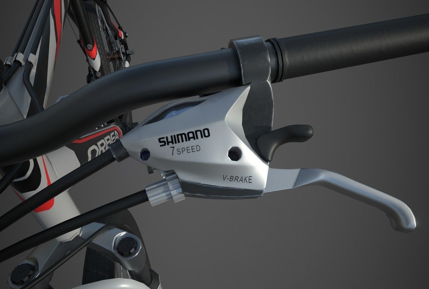 Bicycle mountain bike Low-poly 3D model_45