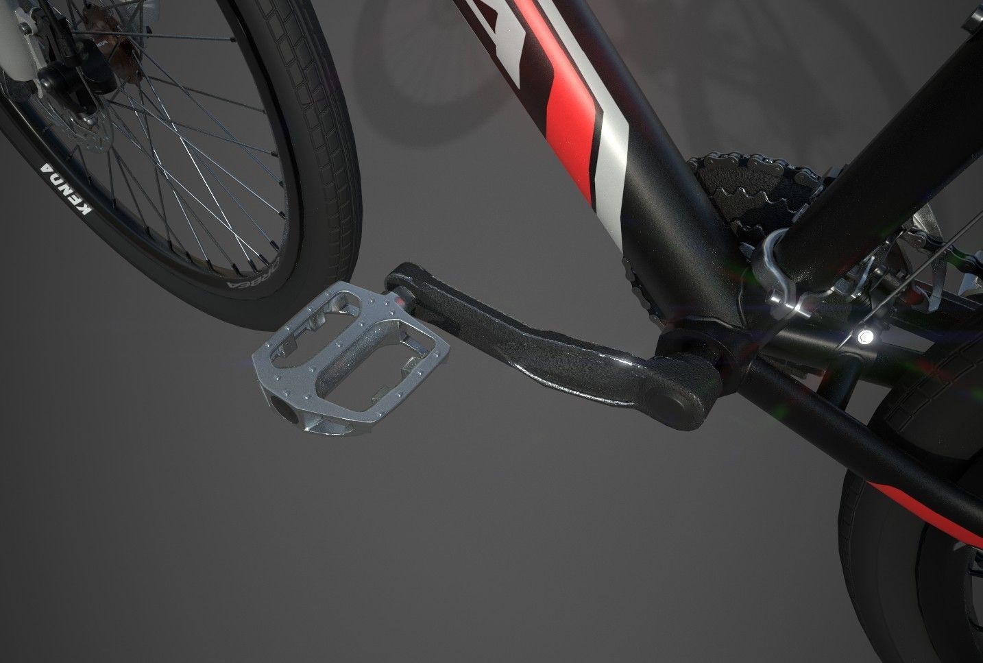 Bicycle mountain bike Low-poly 3D model_42