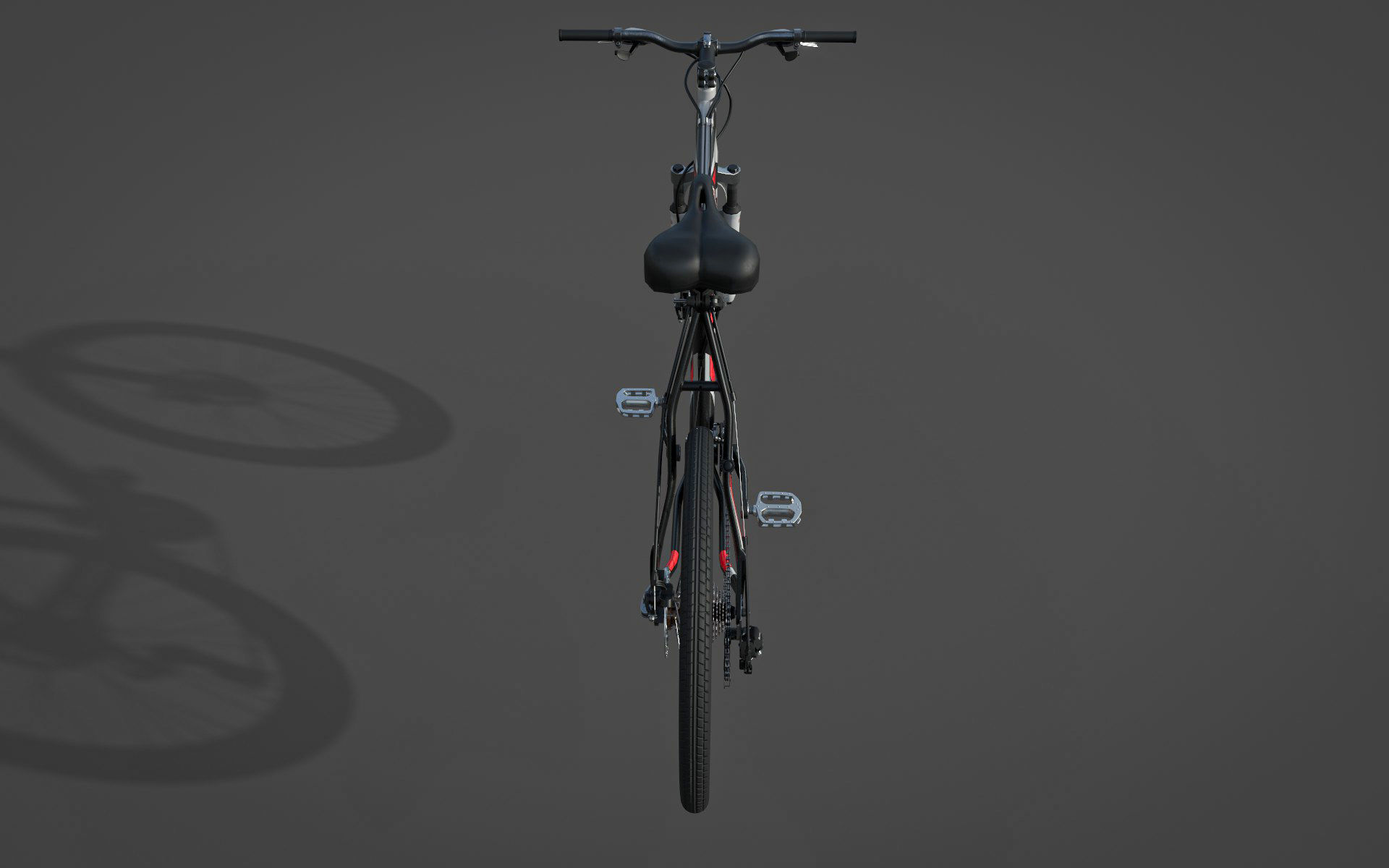 Bicycle mountain bike Low-poly 3D model_12