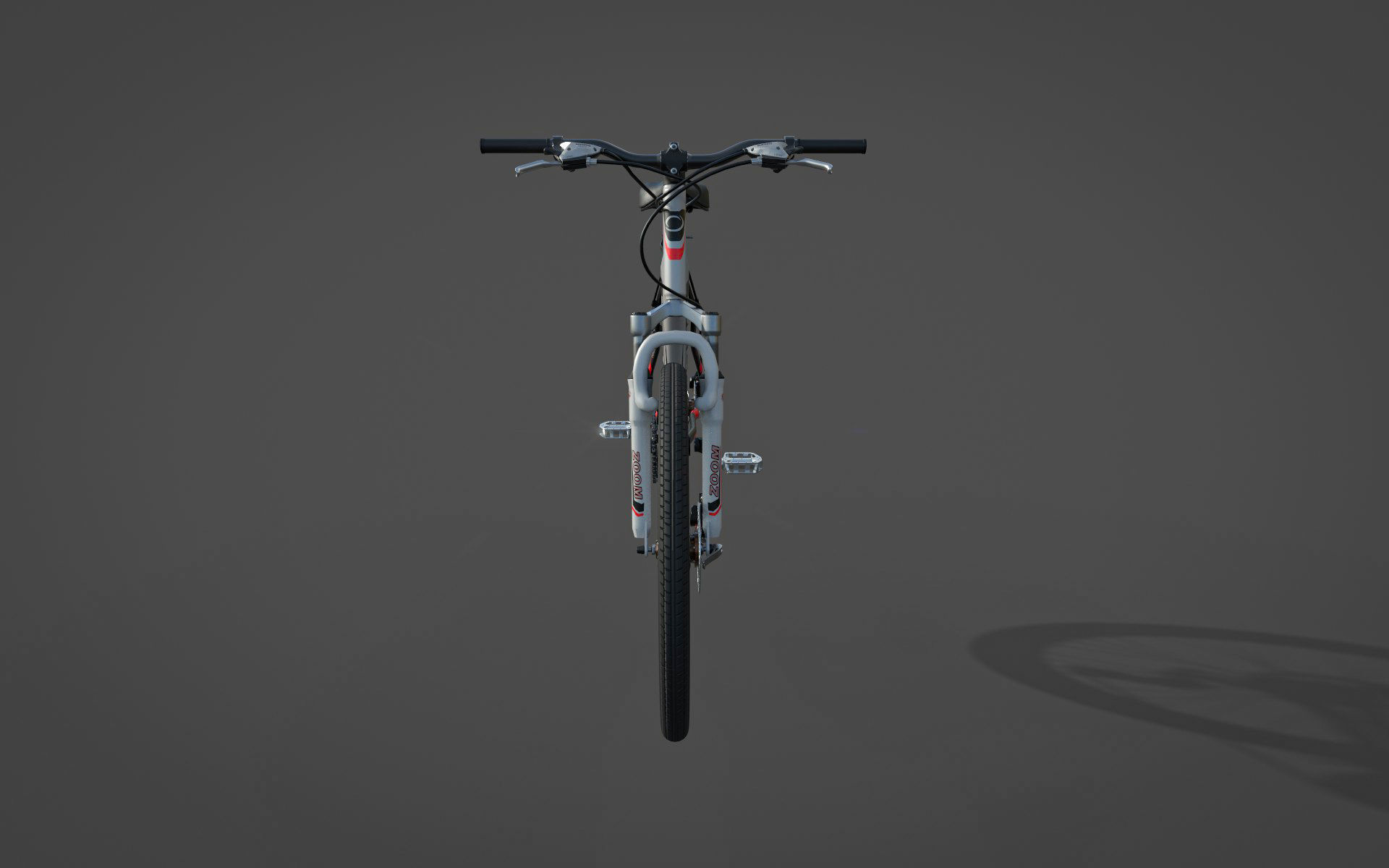 Bicycle mountain bike Low-poly 3D model_11