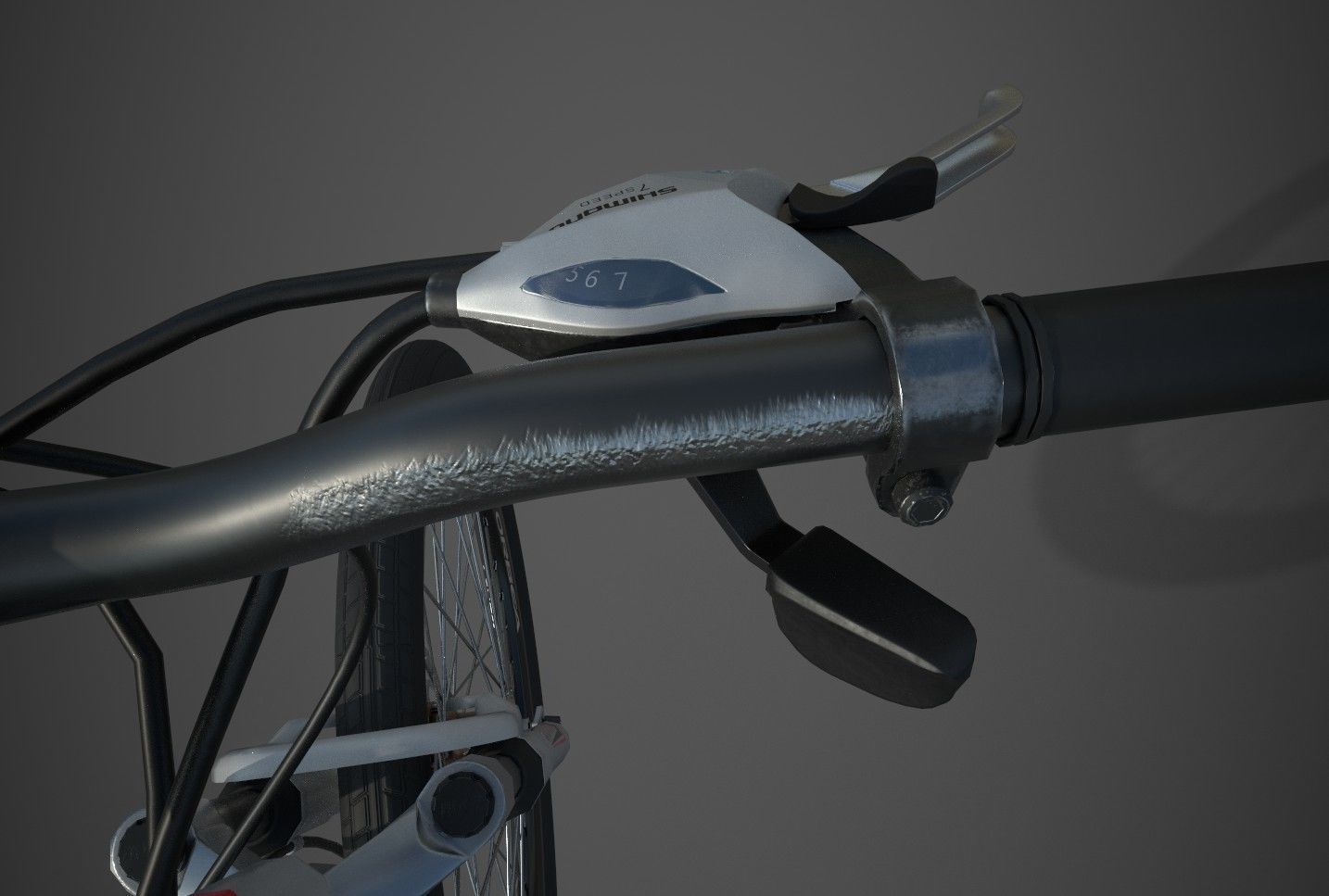 Bicycle mountain bike Low-poly 3D model_33