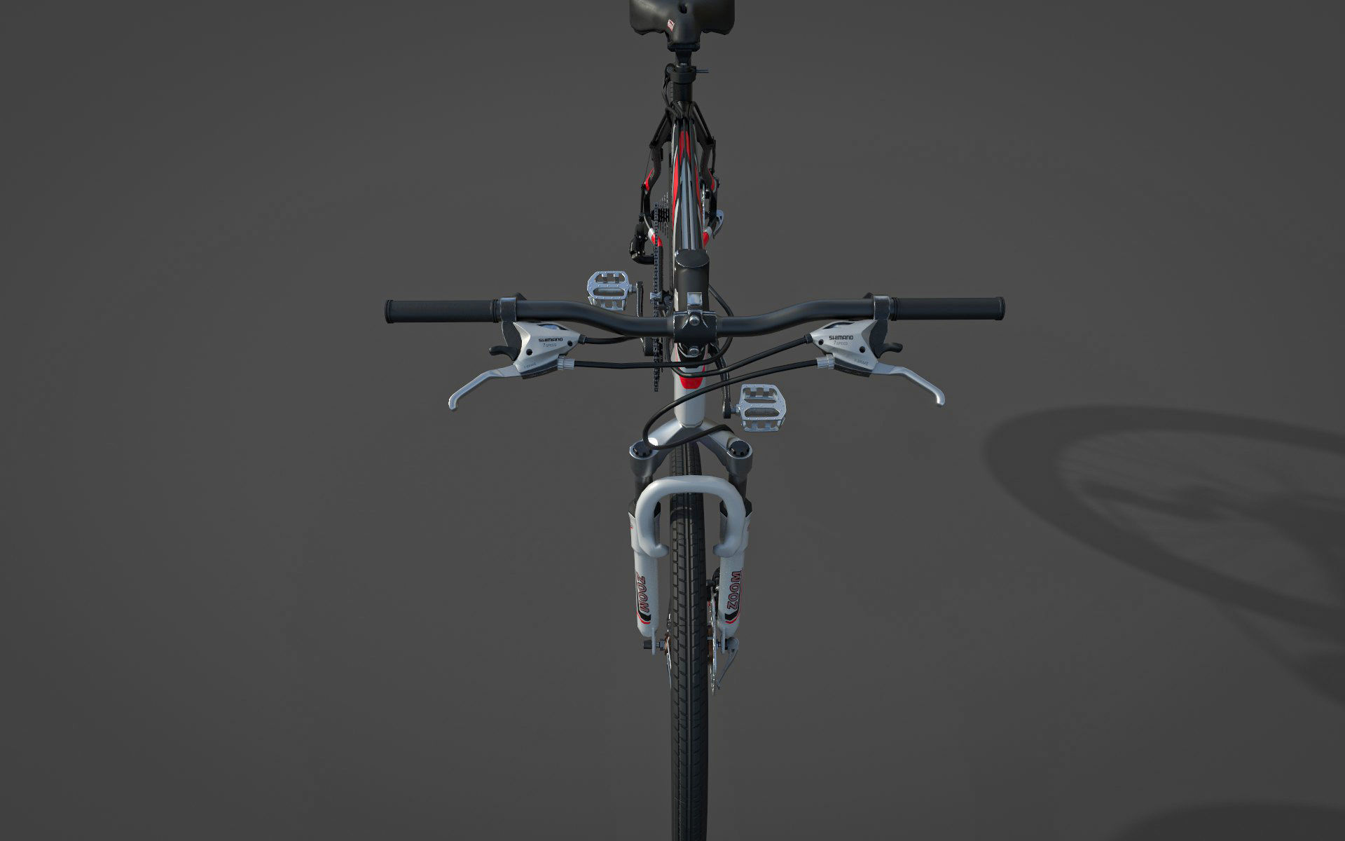 Bicycle mountain bike Low-poly 3D model_9
