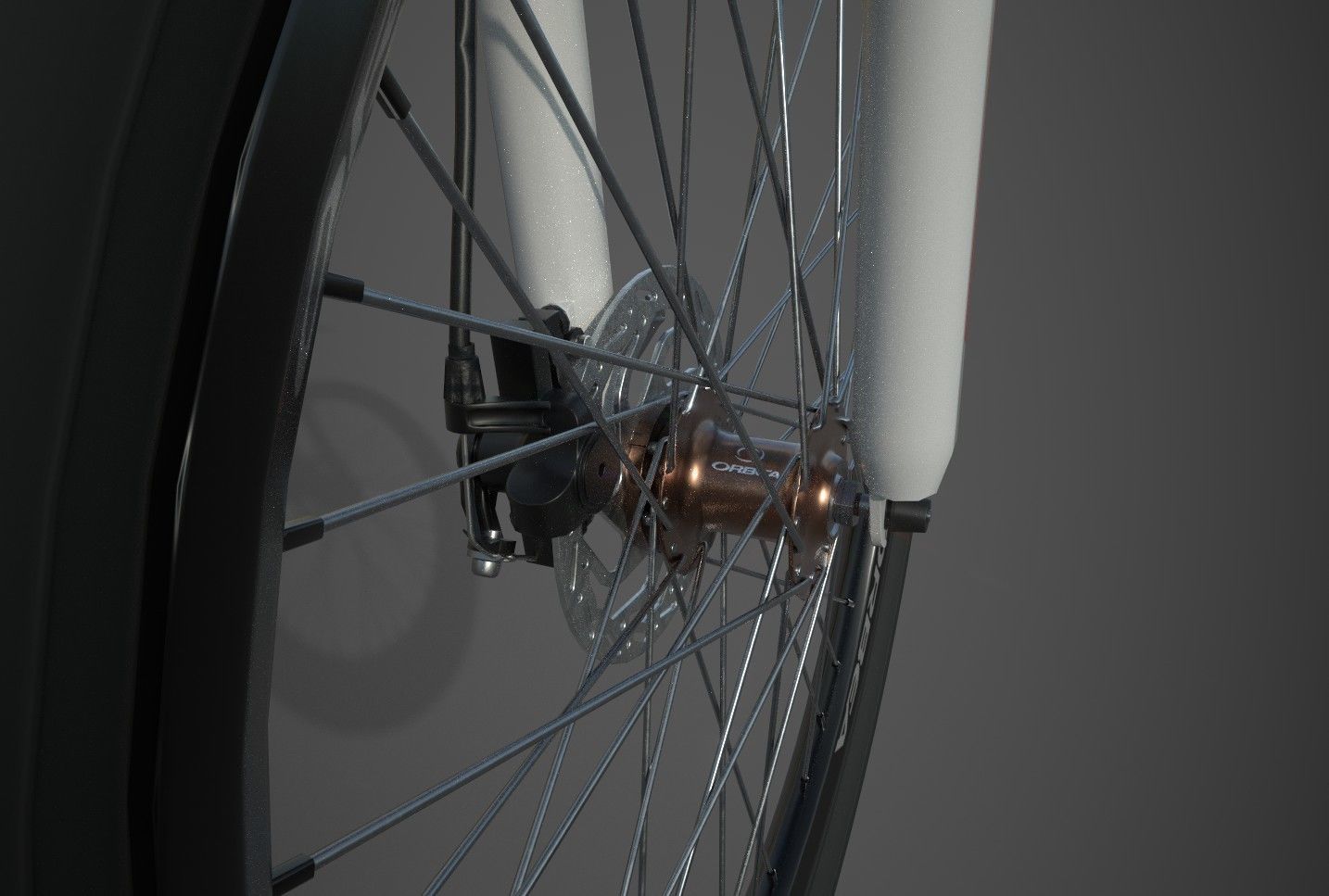 Bicycle mountain bike Low-poly 3D model_44