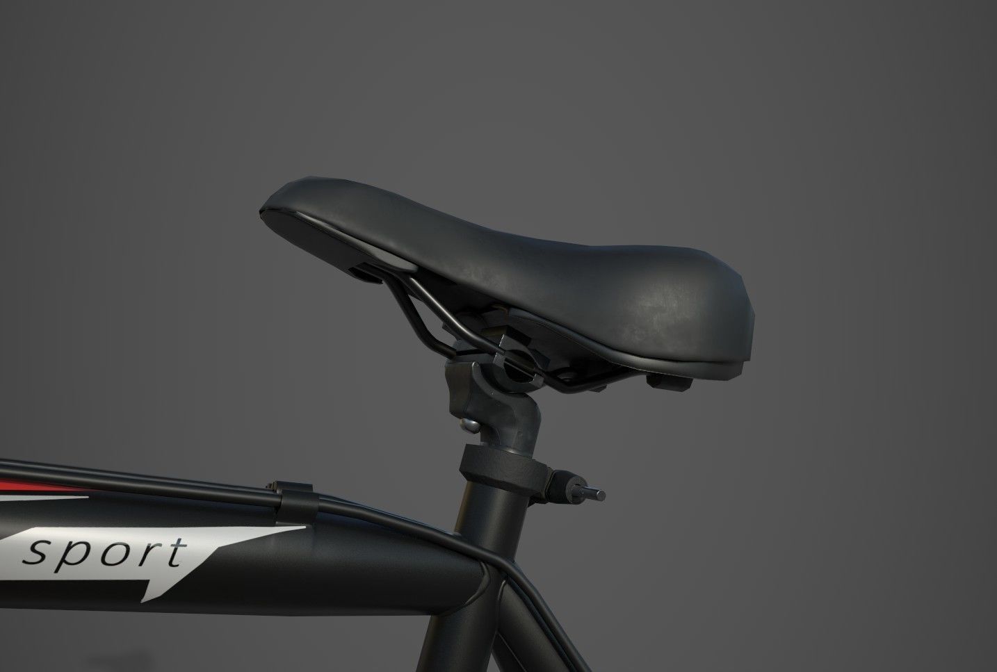 Bicycle mountain bike Low-poly 3D model_37