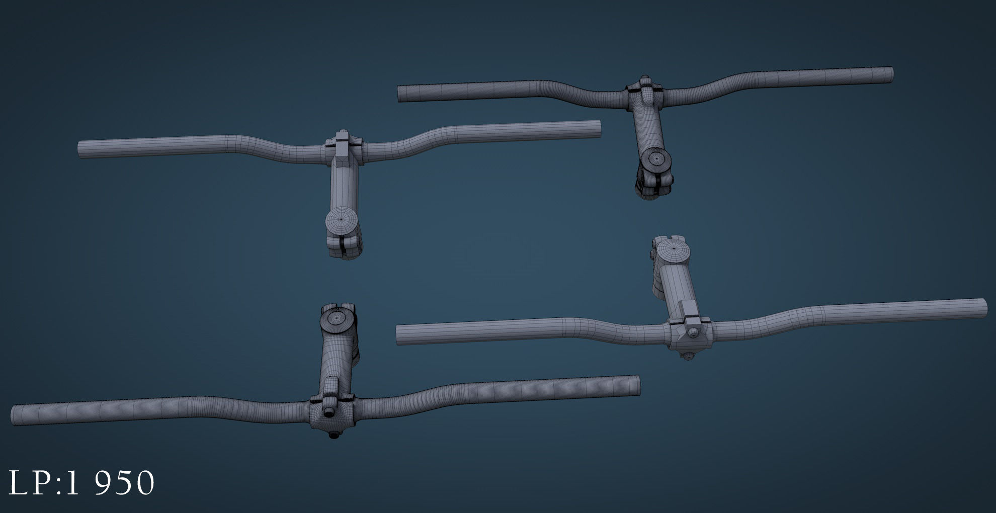 Bicycle mountain bike Low-poly 3D model_29