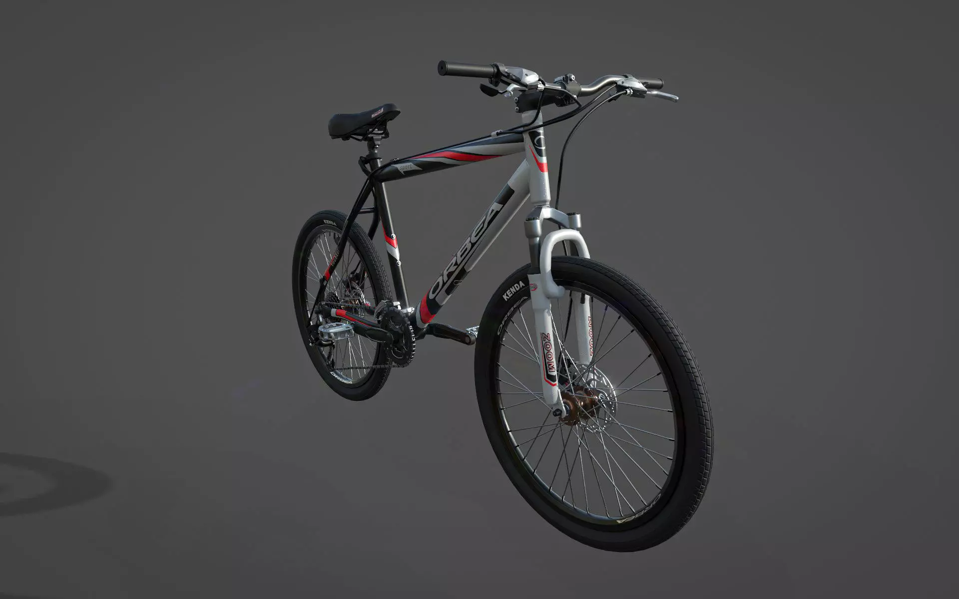 Bicycle mountain bike Low-poly 3D model_0