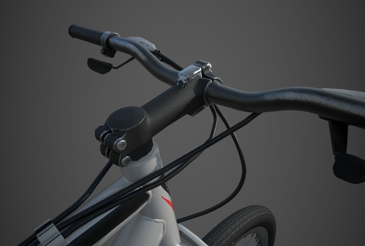 Bicycle mountain bike Low-poly 3D model_34