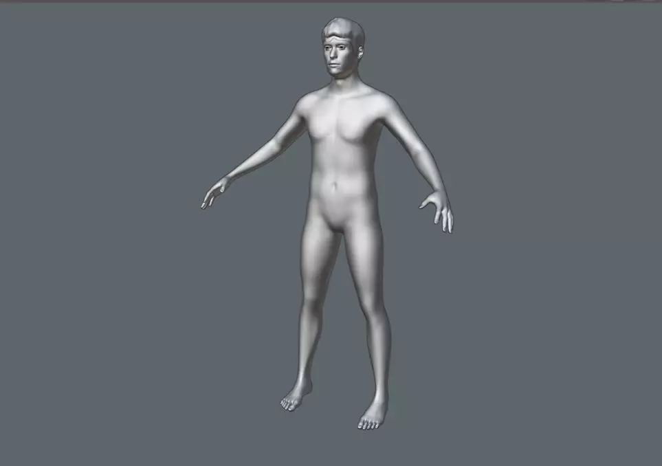 Caucasian male Free 3D model_0