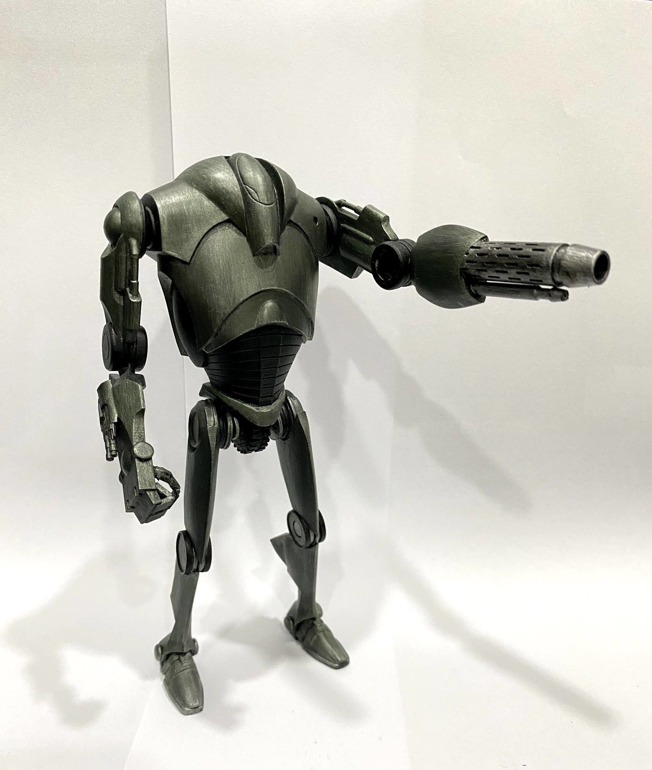 B2 Super Battle Droid Black Series Scale 3d print ready STL 3D print model_7