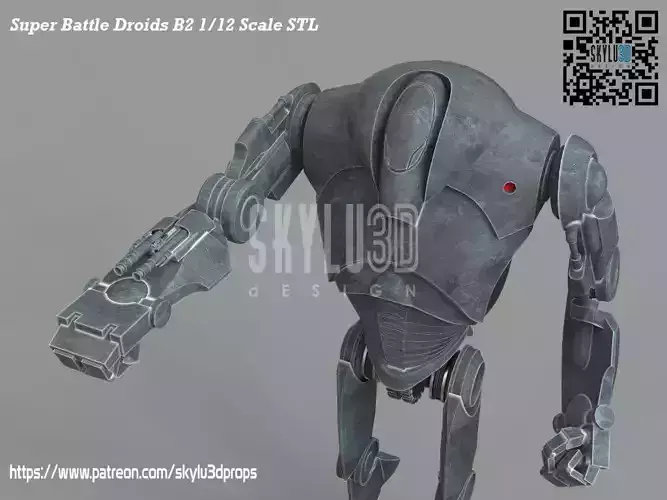 B2 Super Battle Droid Black Series Scale 3d print ready STL 3D print model