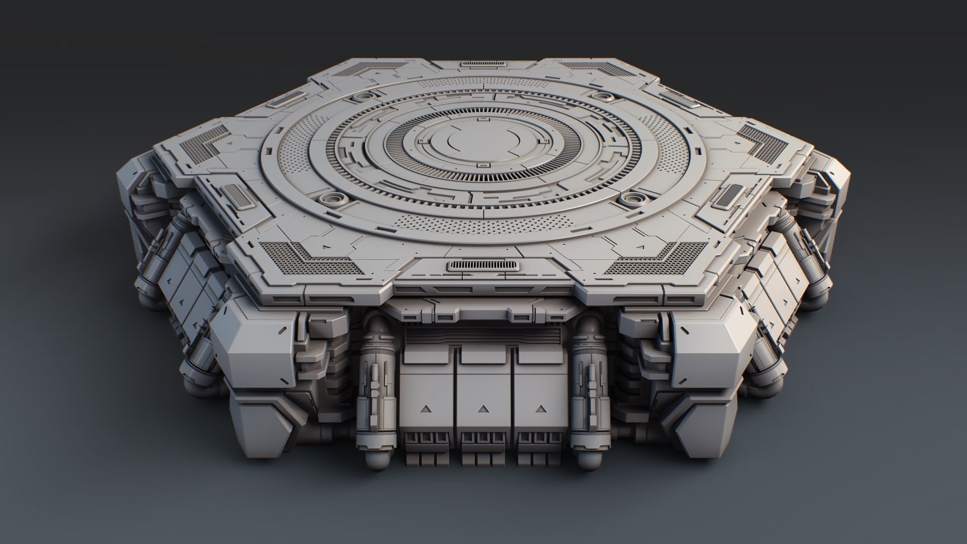 Sci-Fi Mecha Platform Kit Vol 01 3D model_1