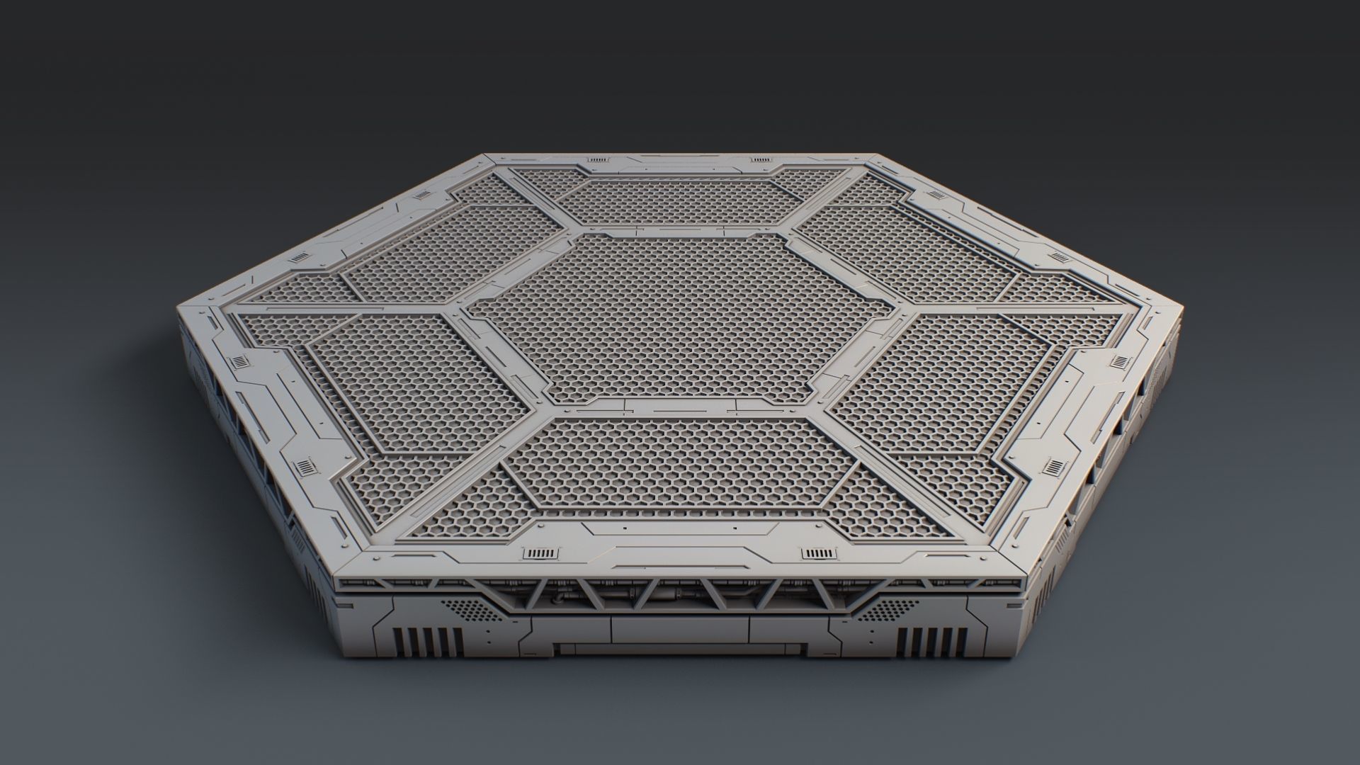 Sci-Fi Mecha Platform Kit Vol 01 3D model_10