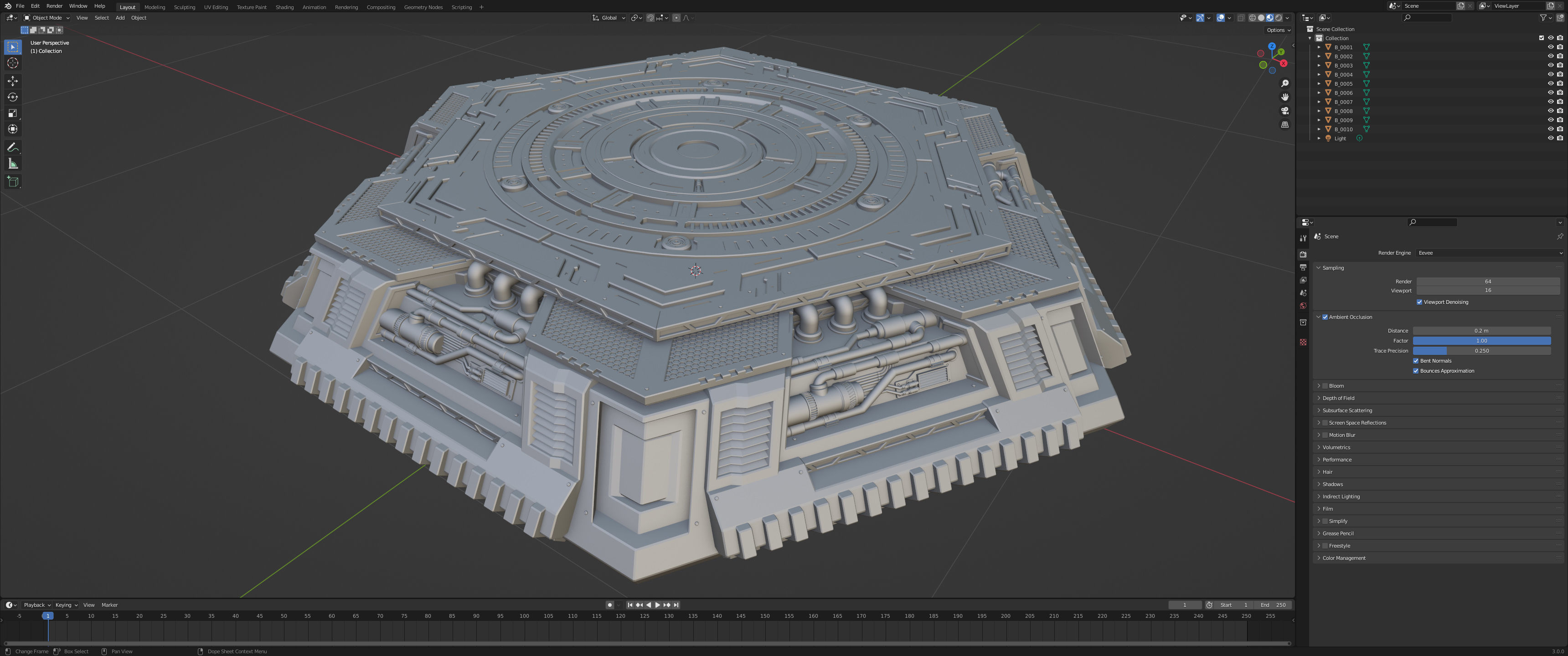 Sci-Fi Mecha Platform Kit Vol 01 3D model_14
