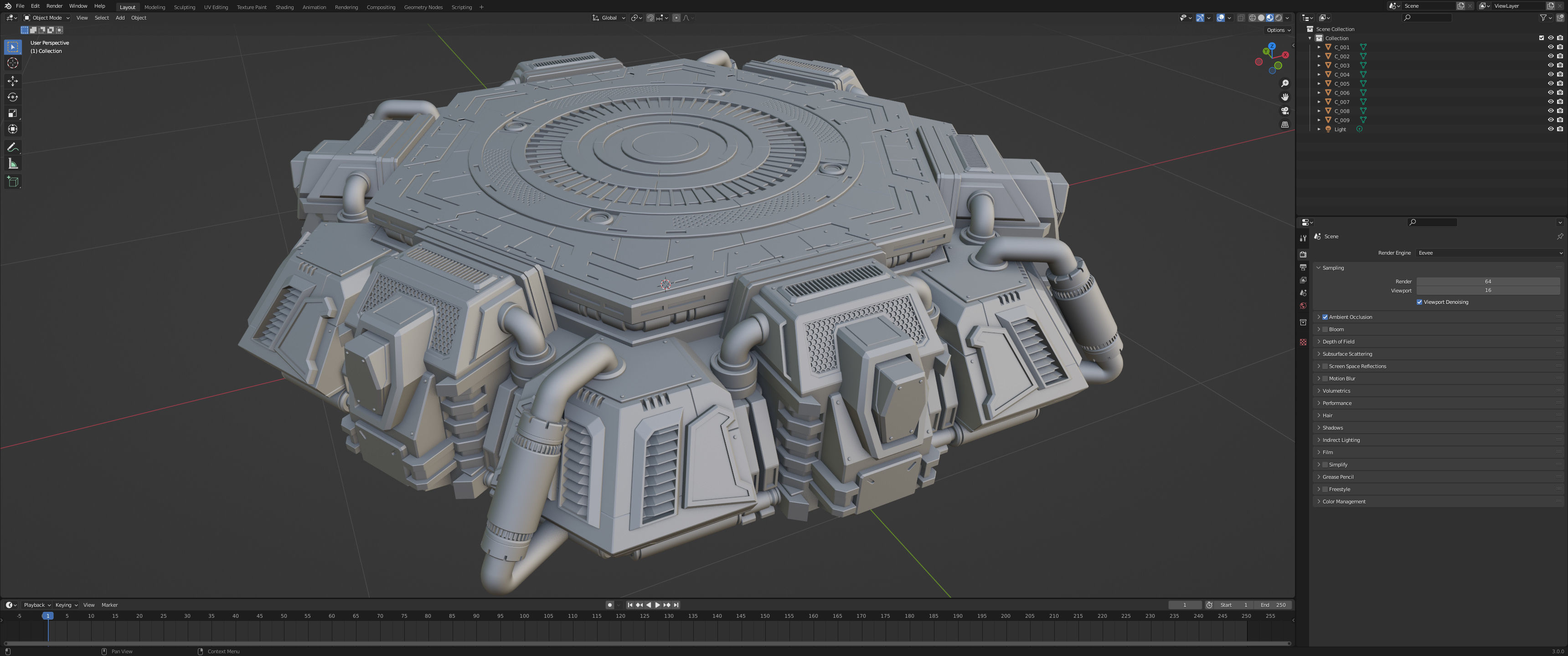 Sci-Fi Mecha Platform Kit Vol 01 3D model_15