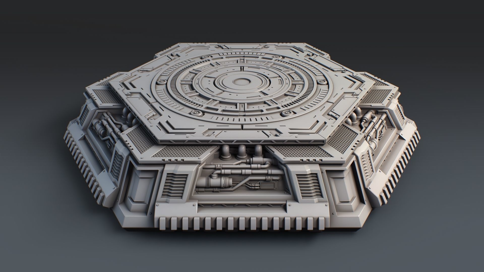 Sci-Fi Mecha Platform Kit Vol 01 3D model_3