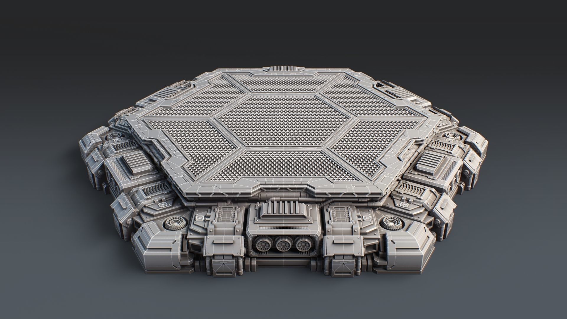 Sci-Fi Mecha Platform Kit Vol 01 3D model_11