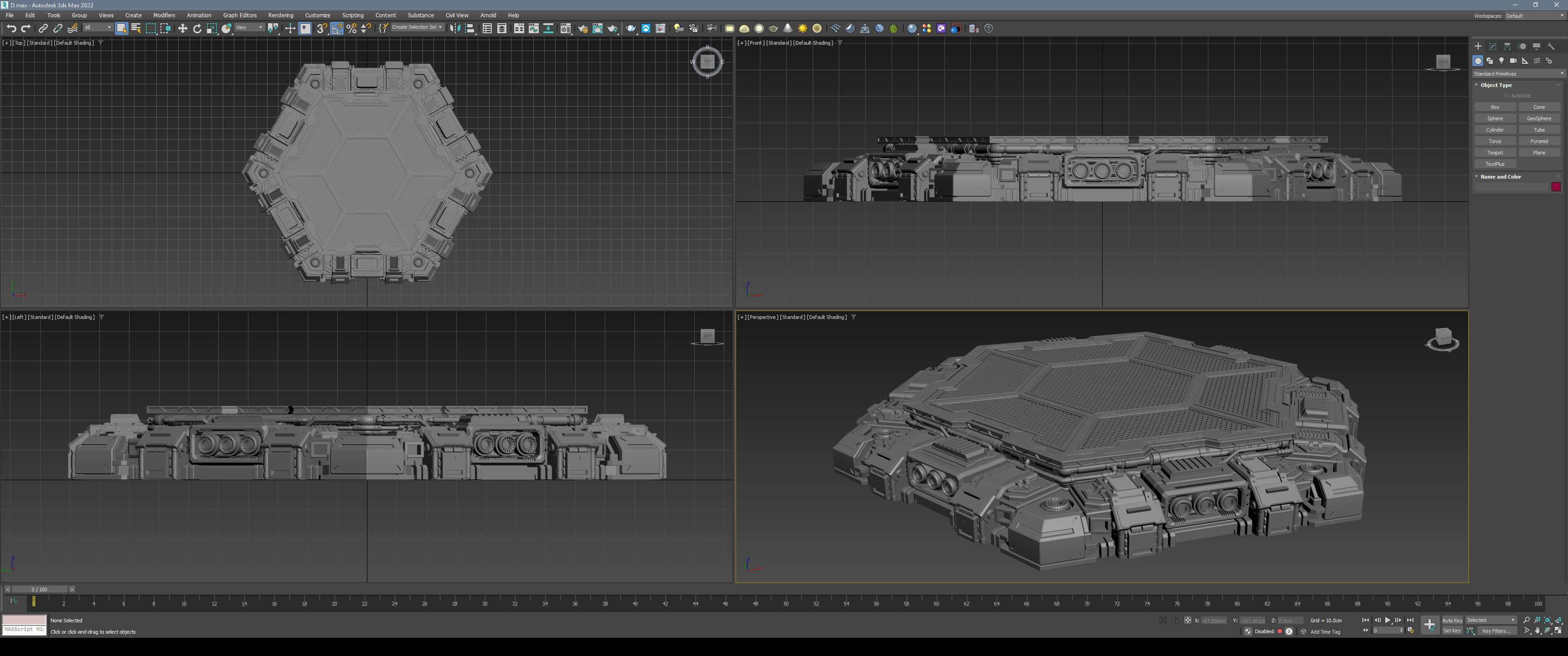 Sci-Fi Mecha Platform Kit Vol 01 3D model_22