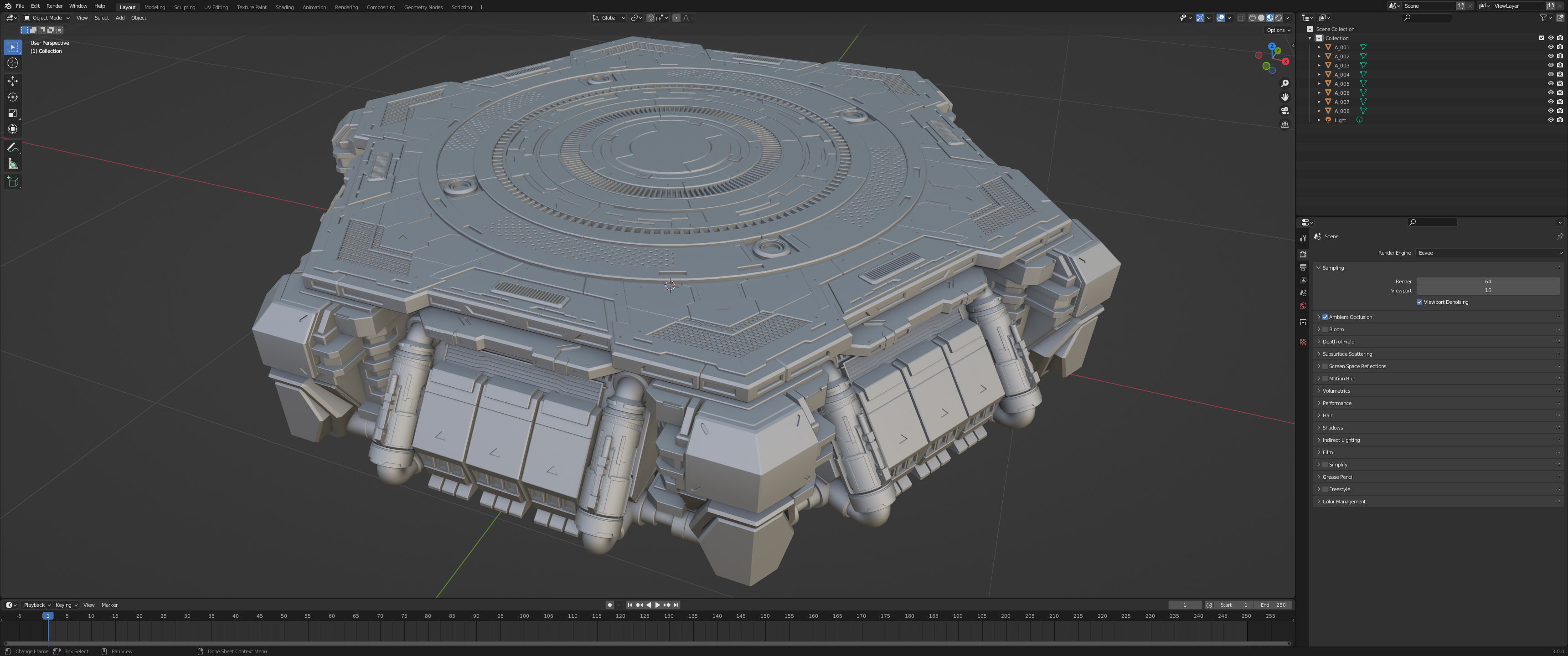 Sci-Fi Mecha Platform Kit Vol 01 3D model_13
