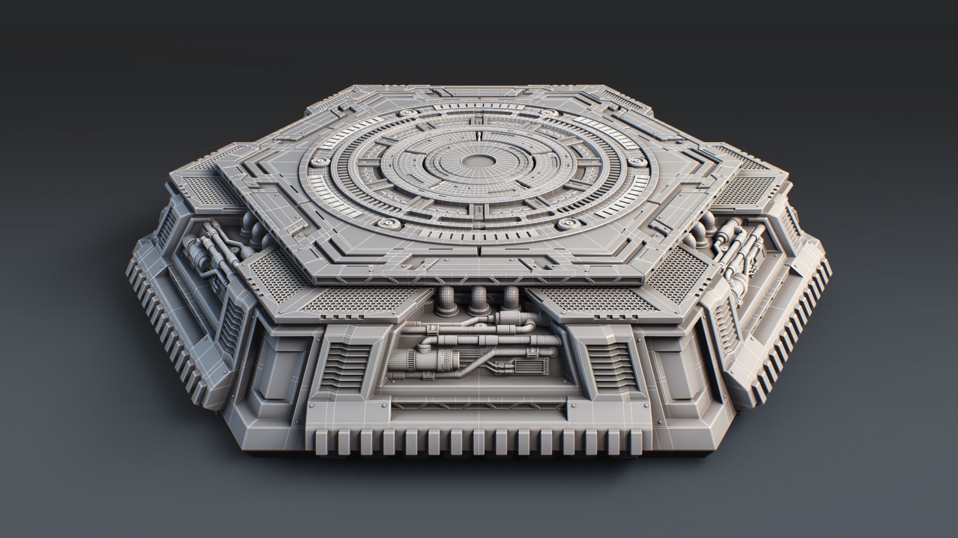 Sci-Fi Mecha Platform Kit Vol 01 3D model_5