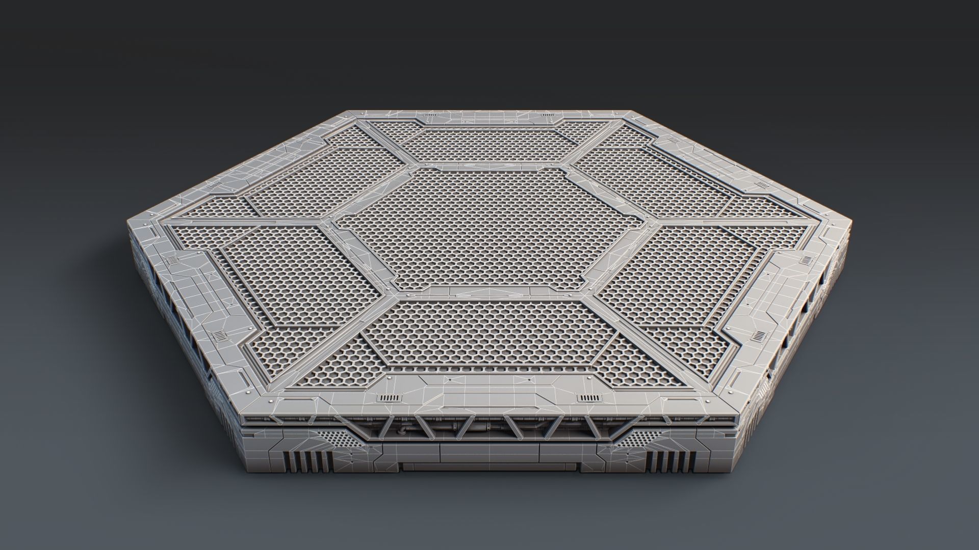 Sci-Fi Mecha Platform Kit Vol 01 3D model_9