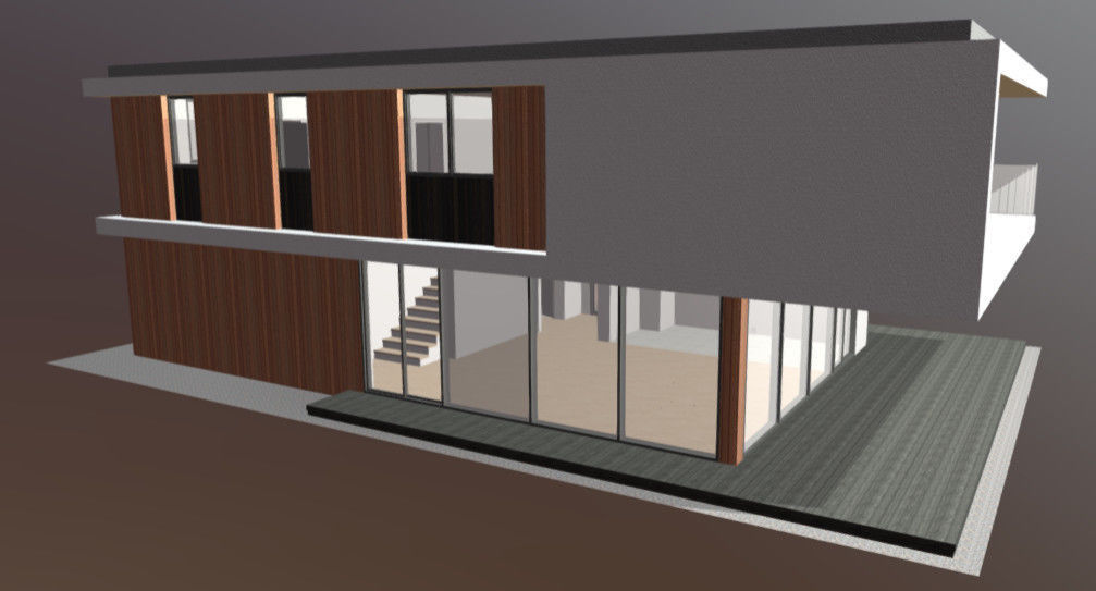Modern House 3D model_1