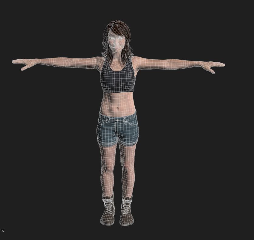 Character last of us Low-poly 3D model_4