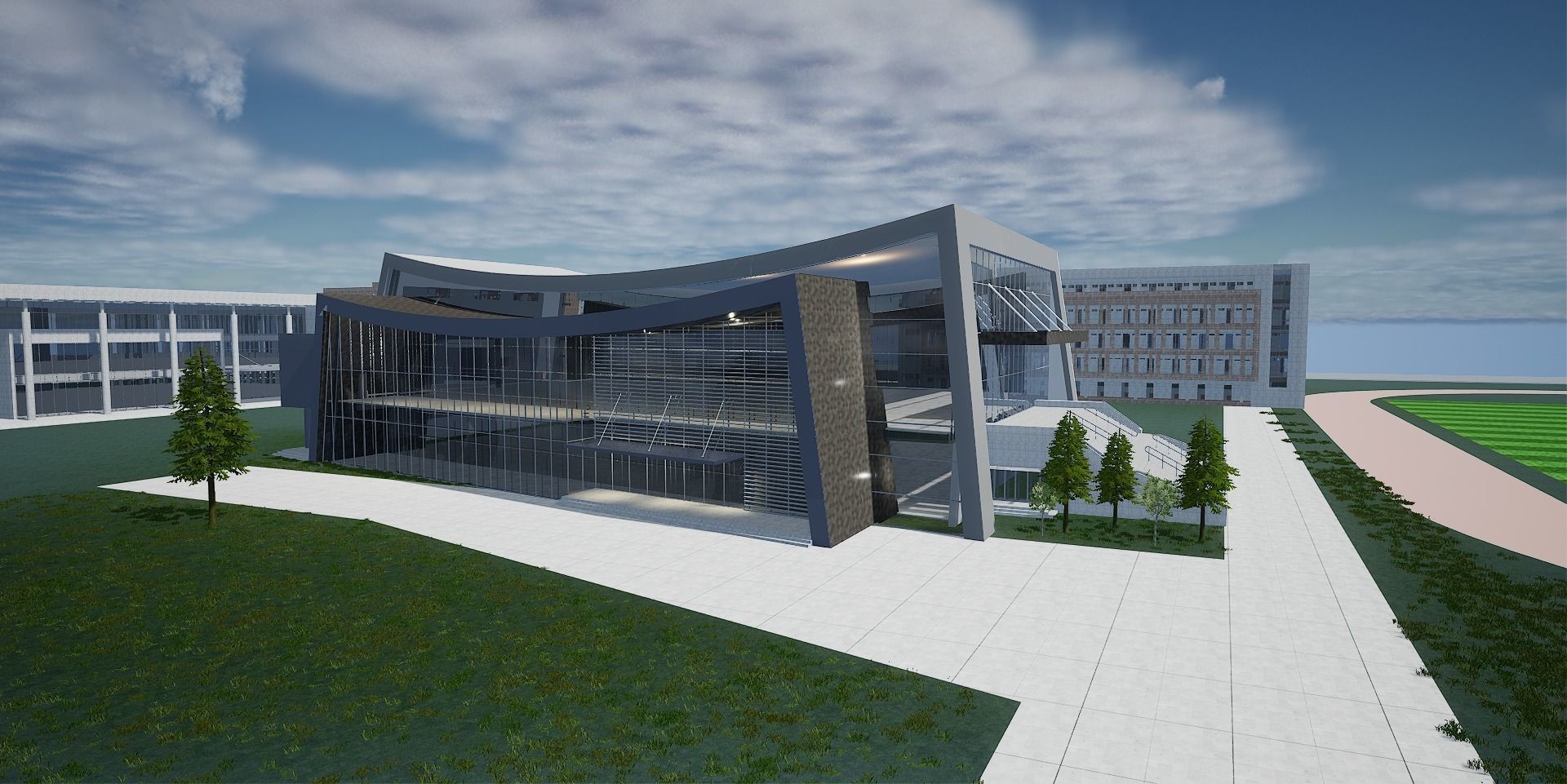 School Unreal Engine and 3ds max  3D model_2