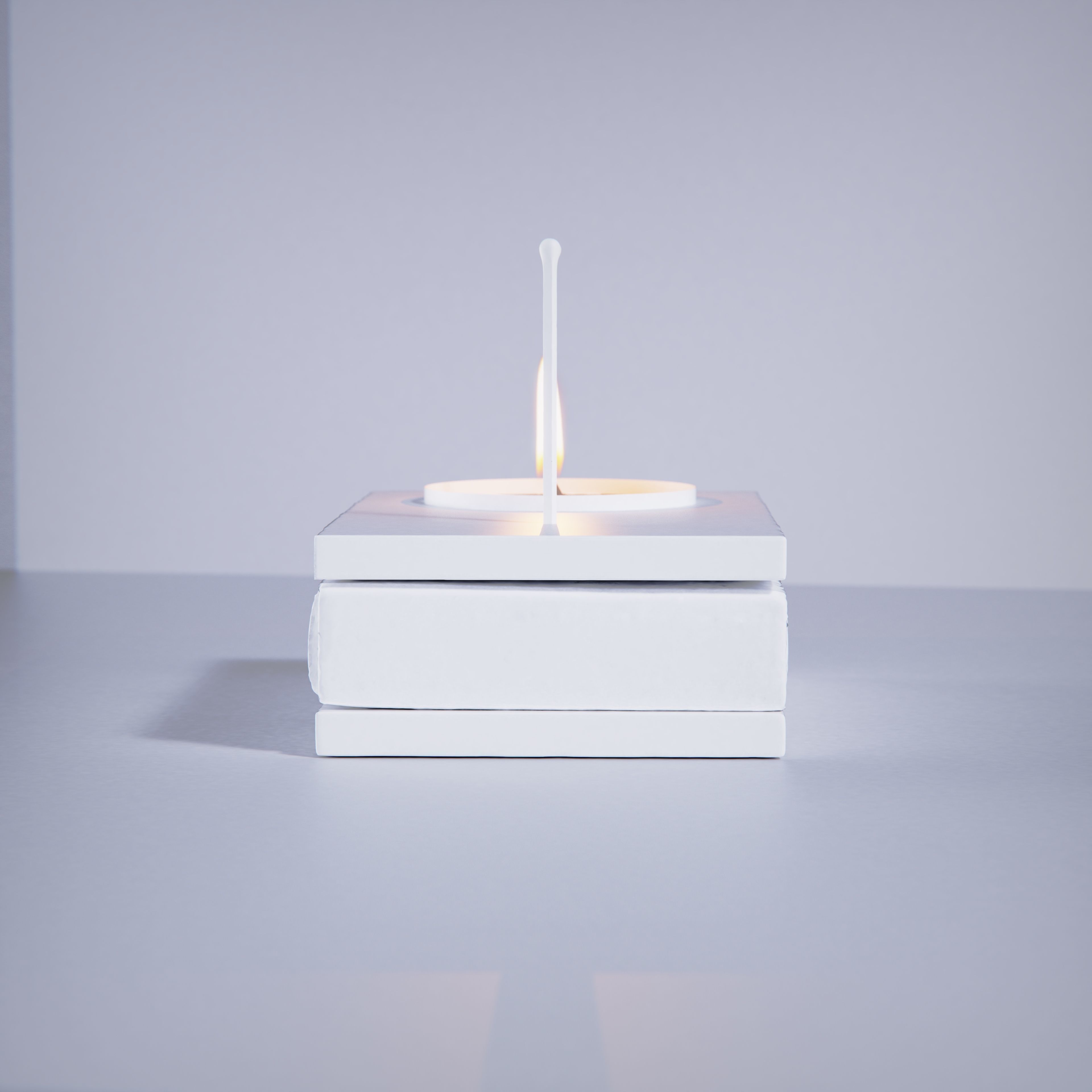 Wooden match candle holder 3D model_12