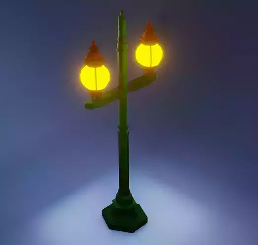 Low Poly Street Lamp 3D Model Free low-poly 3D model Low Poly Street Lamp 3D Model Free low-poly 3D model