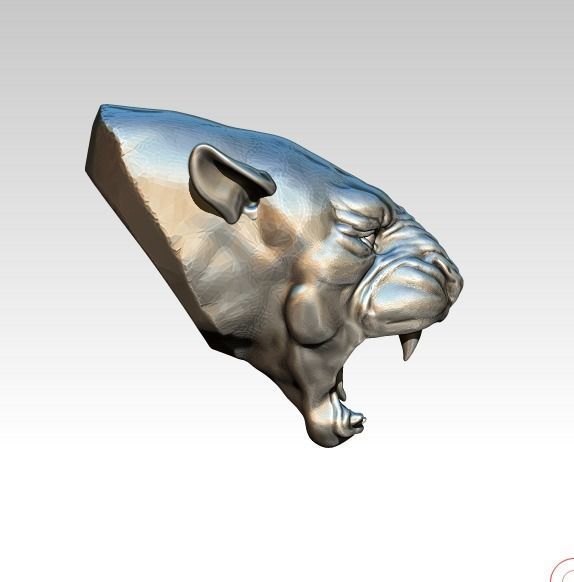 Angry Atack Cat Puma Head 3D print model_2