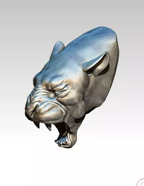 Angry Atack Cat Puma Head 3D print model_0