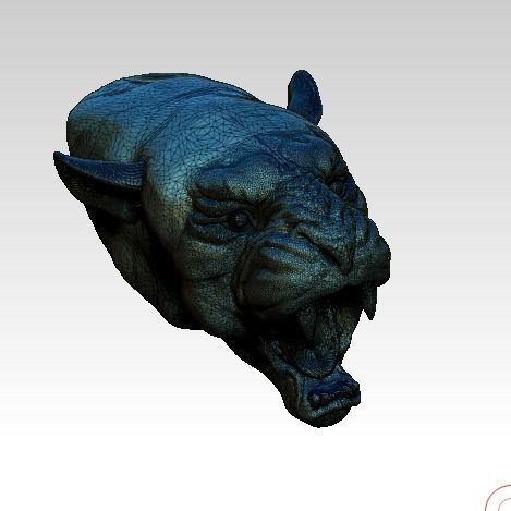 Angry Atack Cat Puma Head 3D print model_4