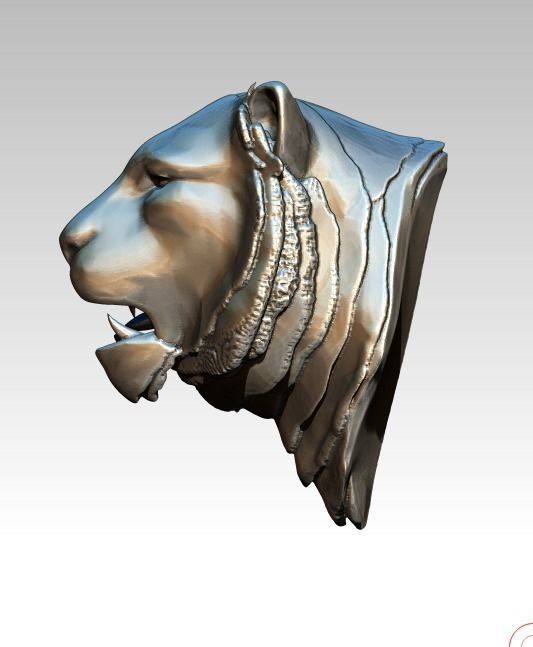 Fur Lion Head 3D print model_2
