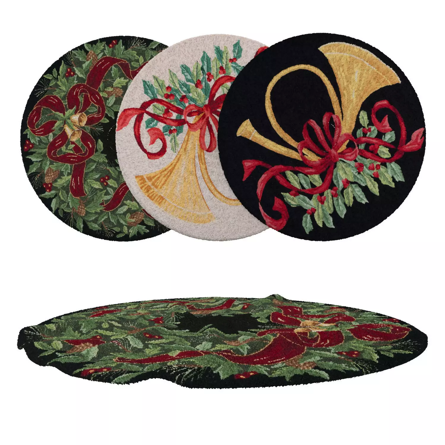 Round Rug Set117 3D model_0