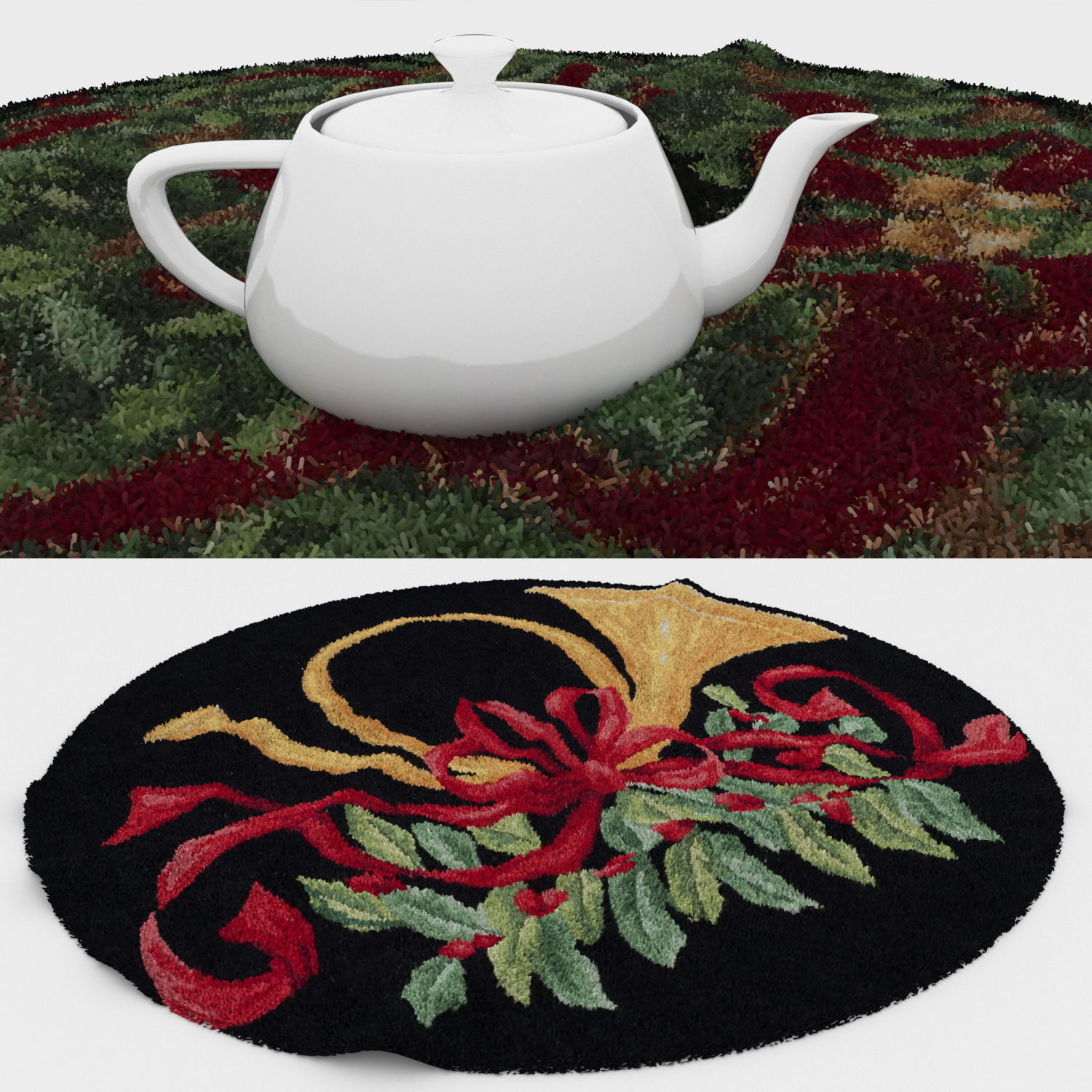 Round Rug Set117 3D model_2