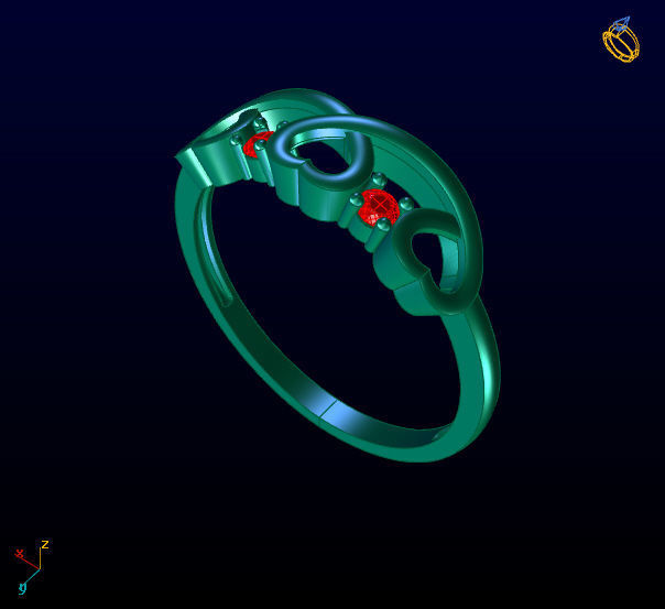 Heart RINGS 3D print model_2