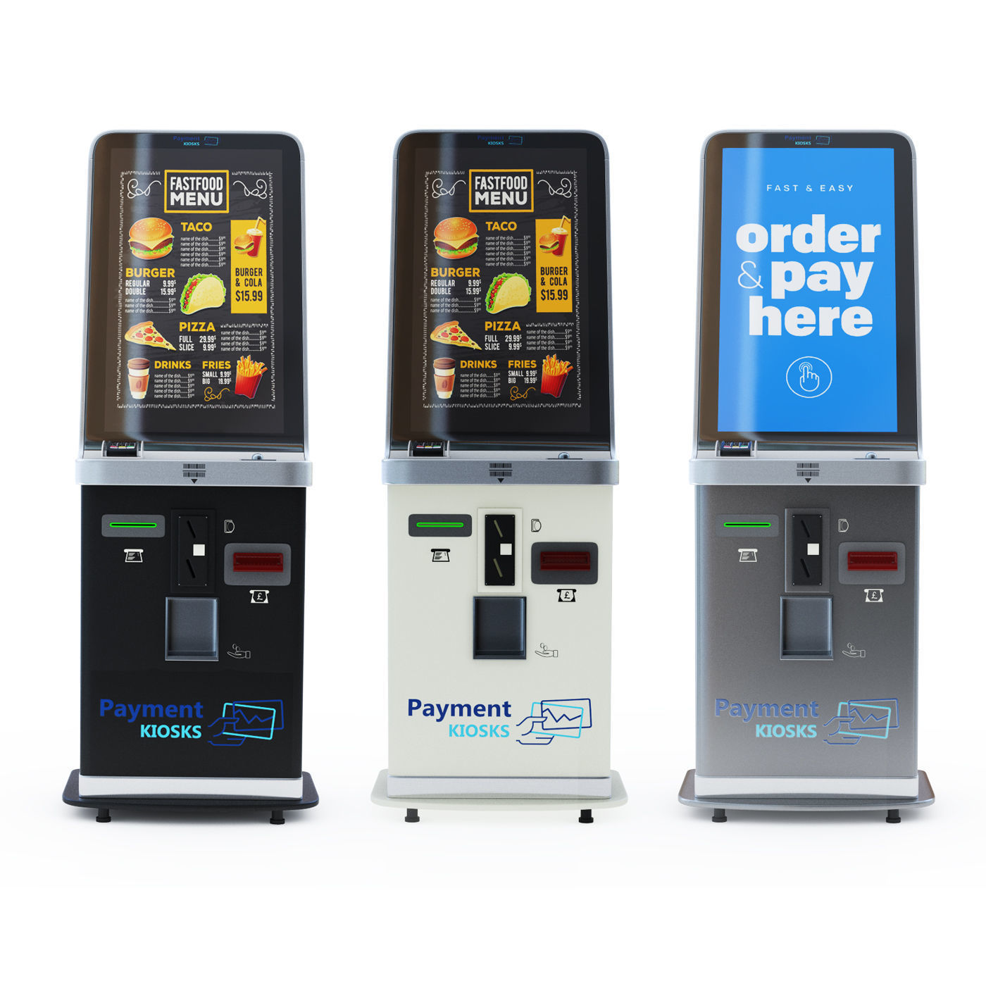 Kiosk PK250 Cash Card Payment 3D model_1