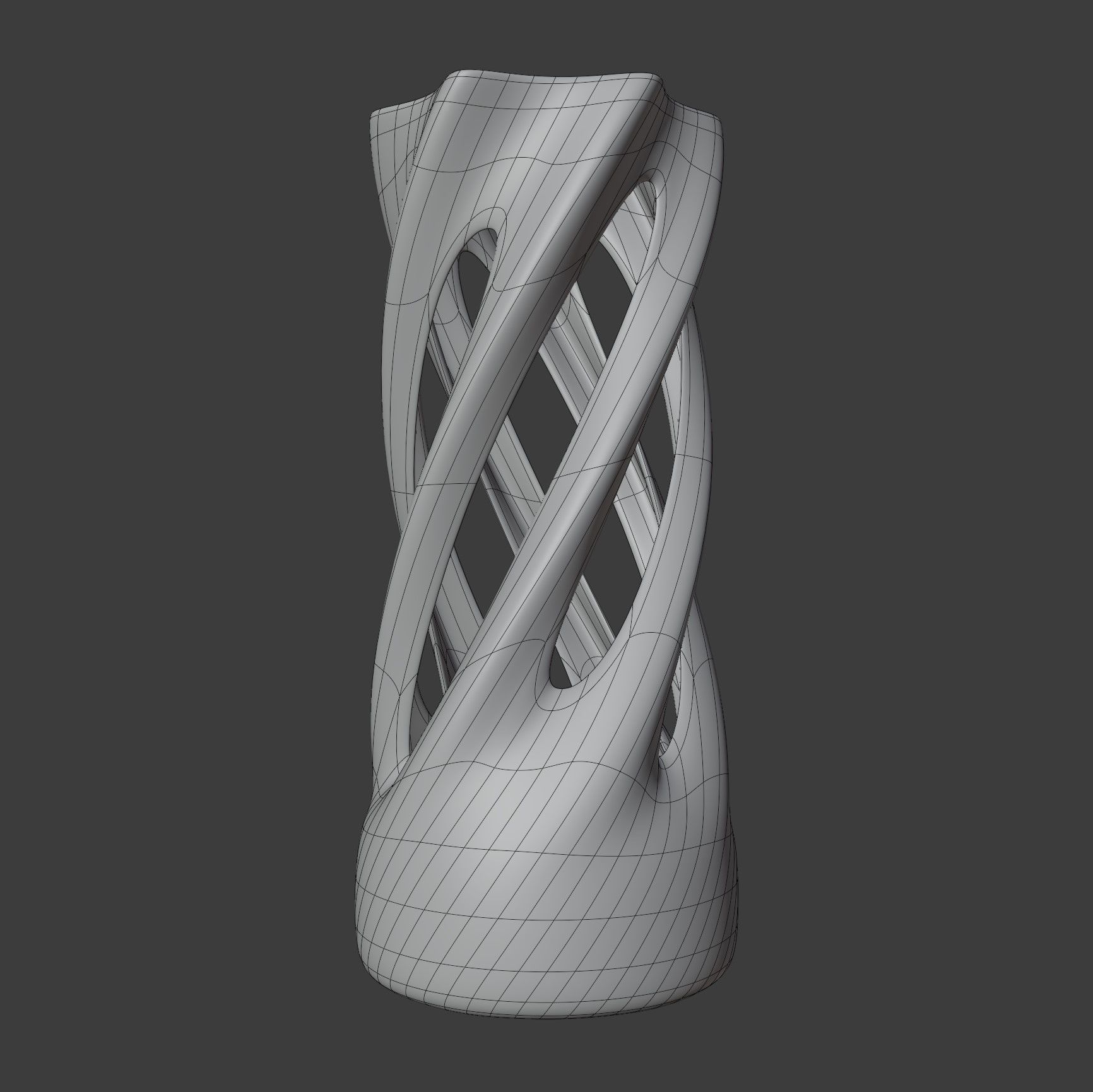 Twist Vase 3D model_5