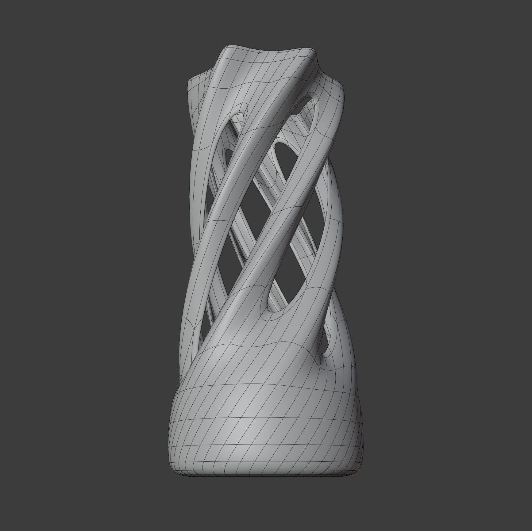 Twist Vase 3D model_4