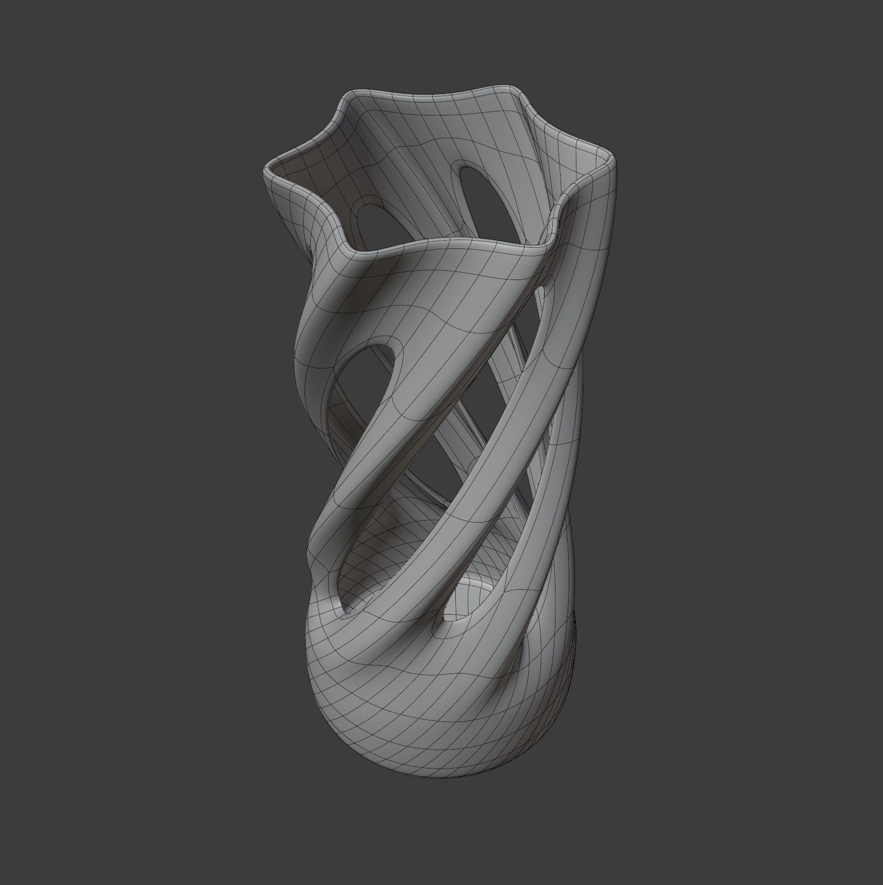 Twist Vase 3D model_6