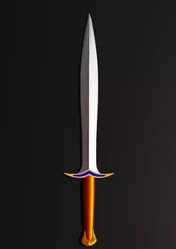 Low Poly Sword 3D Model legend of zelda
